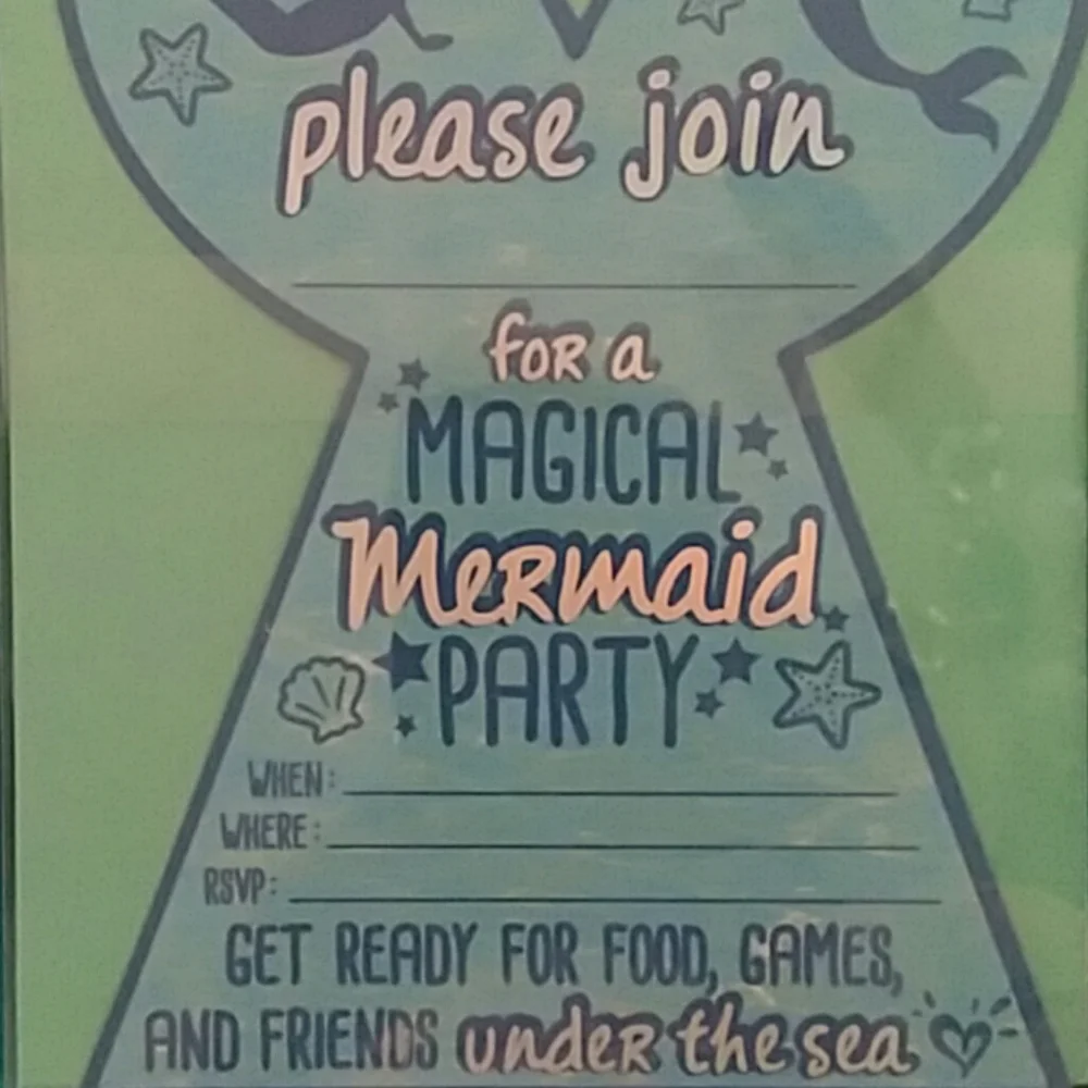 Justice for Girls Mermaid Invites & Thank …